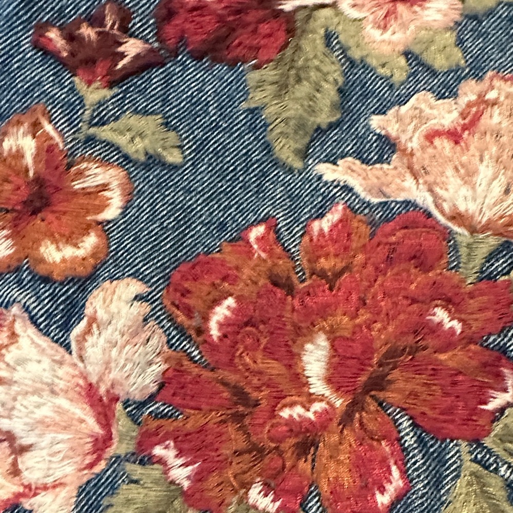 DRIFTWOOD Denim Jumpsuit with embroidery flowers - Picture 4 of 9